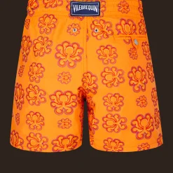 Vilebrequin Men Swim Trunks Embroidered Poulpes Neon - Limited Edition*Men The Embroidered