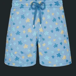 Vilebrequin Men Swim Trunks Embroidered Micro Ronde Des Tortues Rainbow - Limited Edition*Men The Embroidered