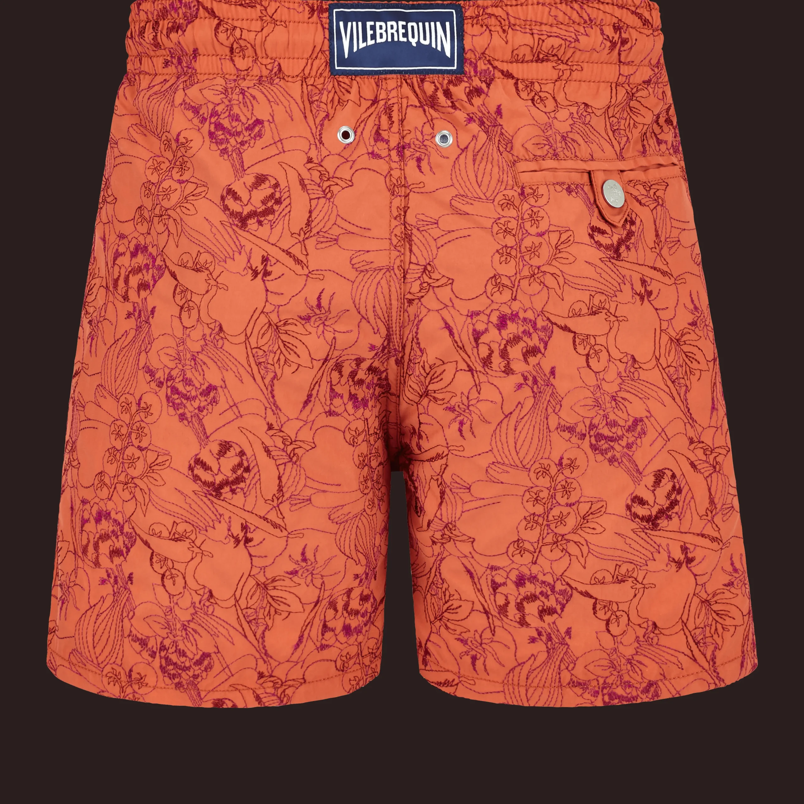 Vilebrequin Men Swim Trunks Embroidered Marche Provencal - Limited Edition*Men The Embroidered
