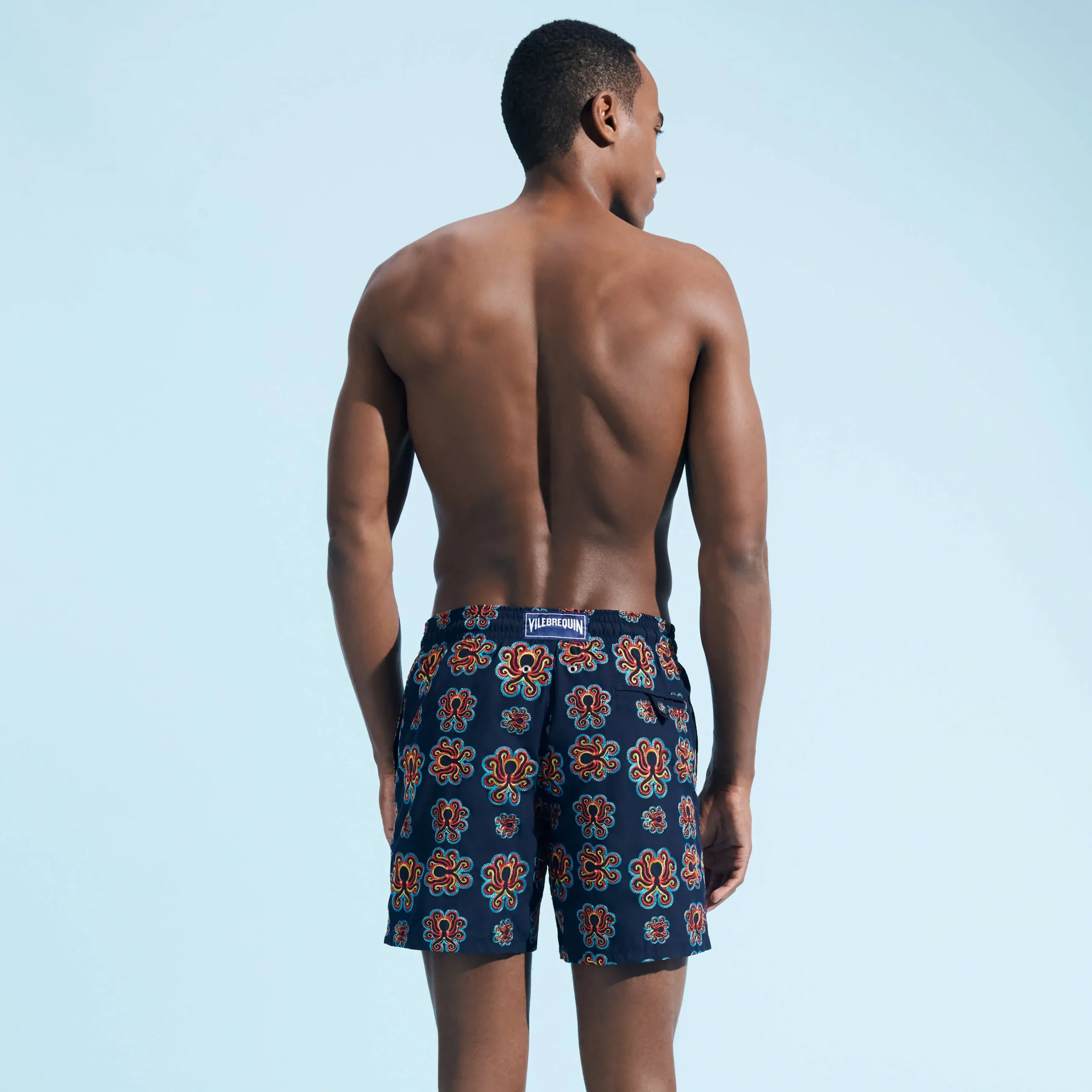 Vilebrequin Men Swim Trunks Embroidered Poulpes Neon - Limited Edition*Men The Embroidered