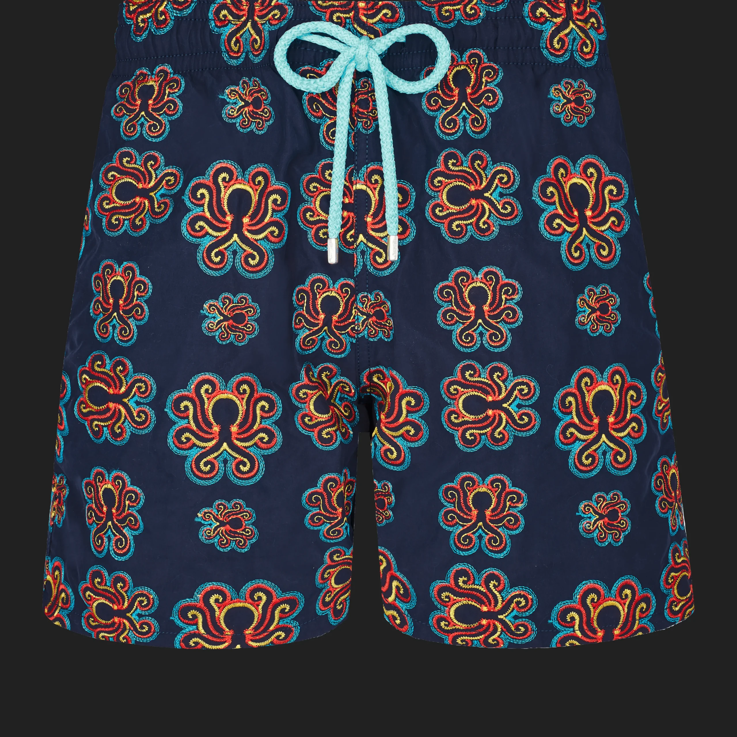Vilebrequin Men Swim Trunks Embroidered Poulpes Neon - Limited Edition*Men The Embroidered