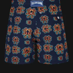 Vilebrequin Men Swim Trunks Embroidered Poulpes Neon - Limited Edition*Men The Embroidered
