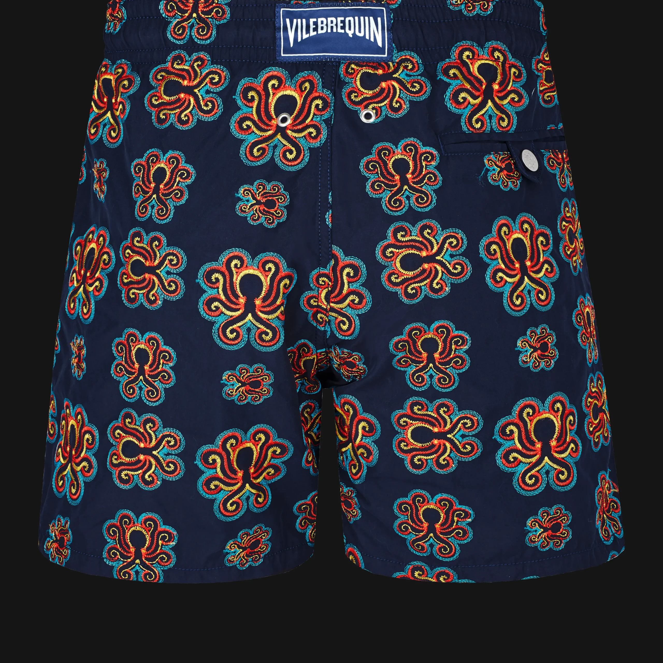 Vilebrequin Men Swim Trunks Embroidered Poulpes Neon - Limited Edition*Men The Embroidered