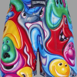 Vilebrequin Men Swim Trunks Faces In Places - X Kenny Scharf*Men The Iconic