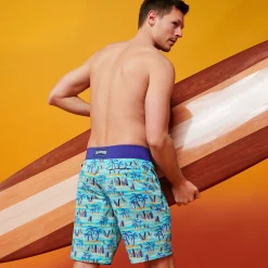 Vilebrequin Men Swim Trunks Palms & Surfs - X The Beach Boys*Men The Long