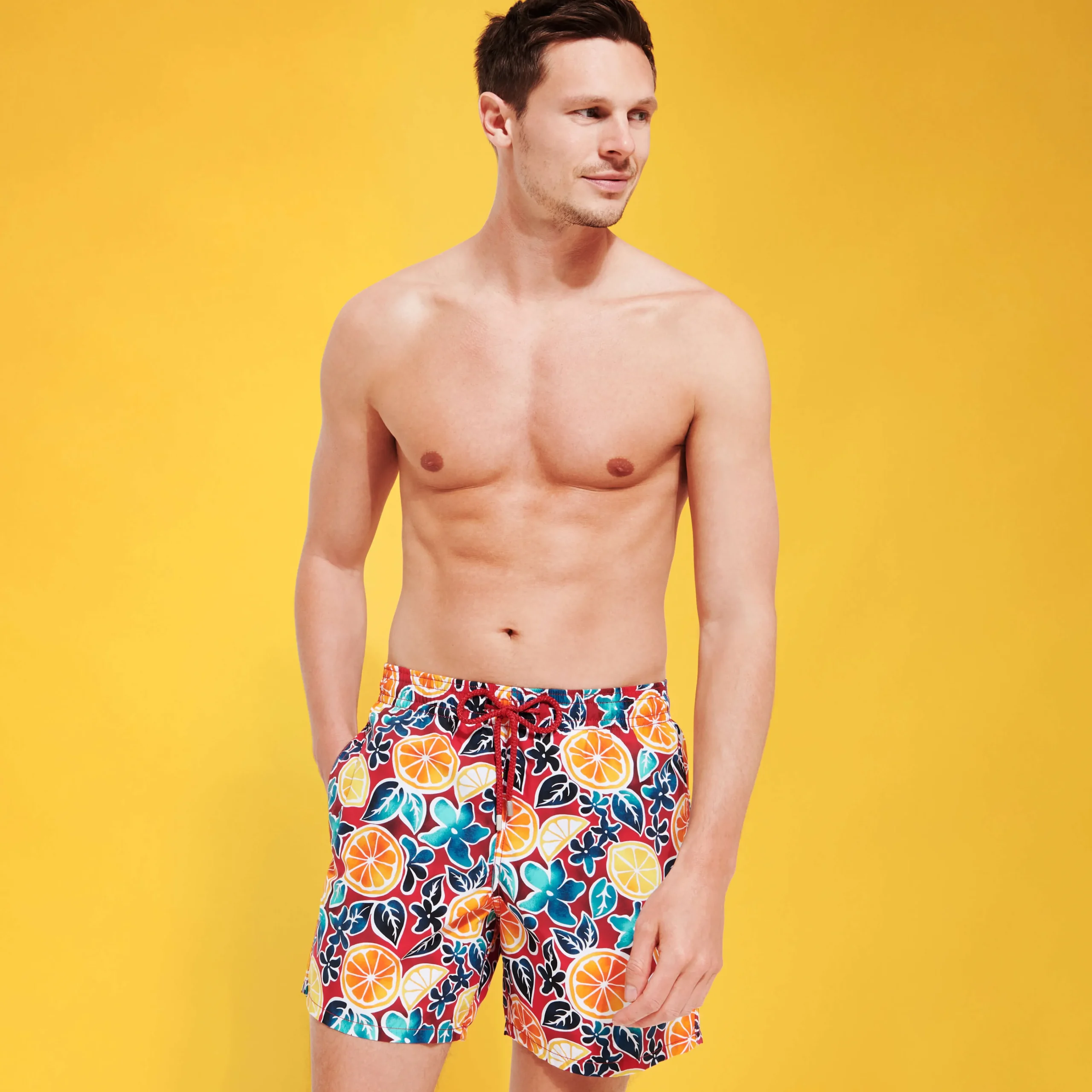 Vilebrequin Men Swim Trunks Presse Citron*Men The Iconic