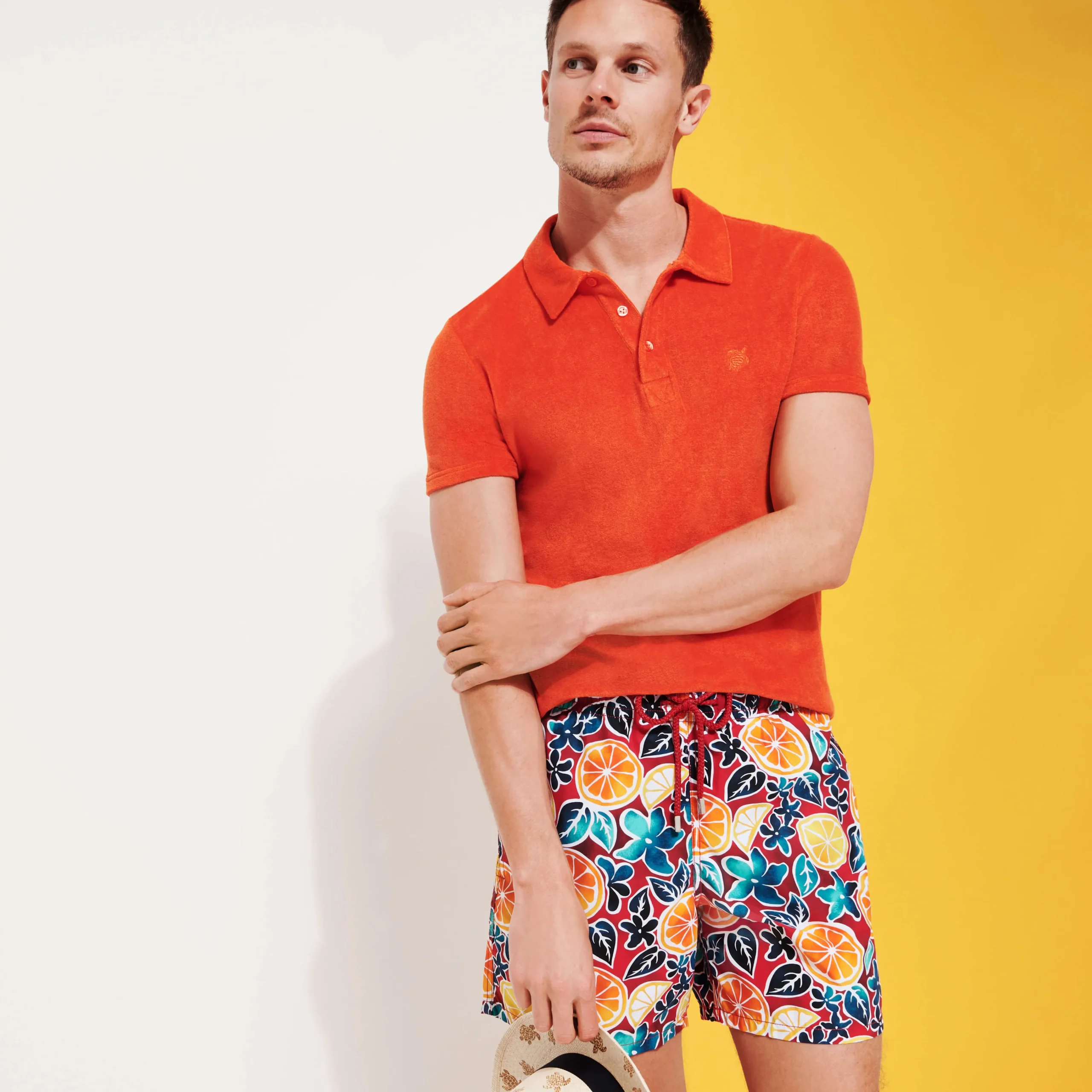 Vilebrequin Men Swim Trunks Presse Citron*Men The Iconic