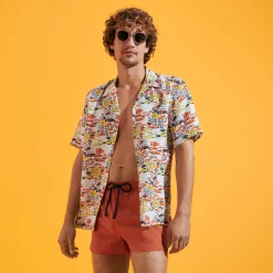 Vilebrequin Men Swim Trunks Short And Fitted Stretch Solid*Men The Short