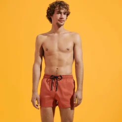 Vilebrequin Men Swim Trunks Short And Fitted Stretch Solid*Men The Short