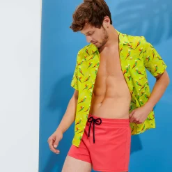 Vilebrequin Men Swim Trunks Short And Fitted Stretch Solid*Men The Short