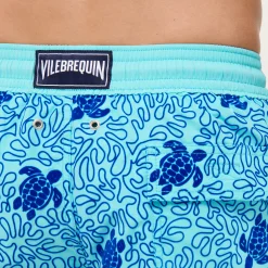 Vilebrequin Men Swim Trunks Turtles Splash Flocked*Men The Iconic