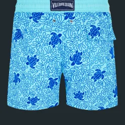 Vilebrequin Men Swim Trunks Turtles Splash Flocked*Men The Iconic