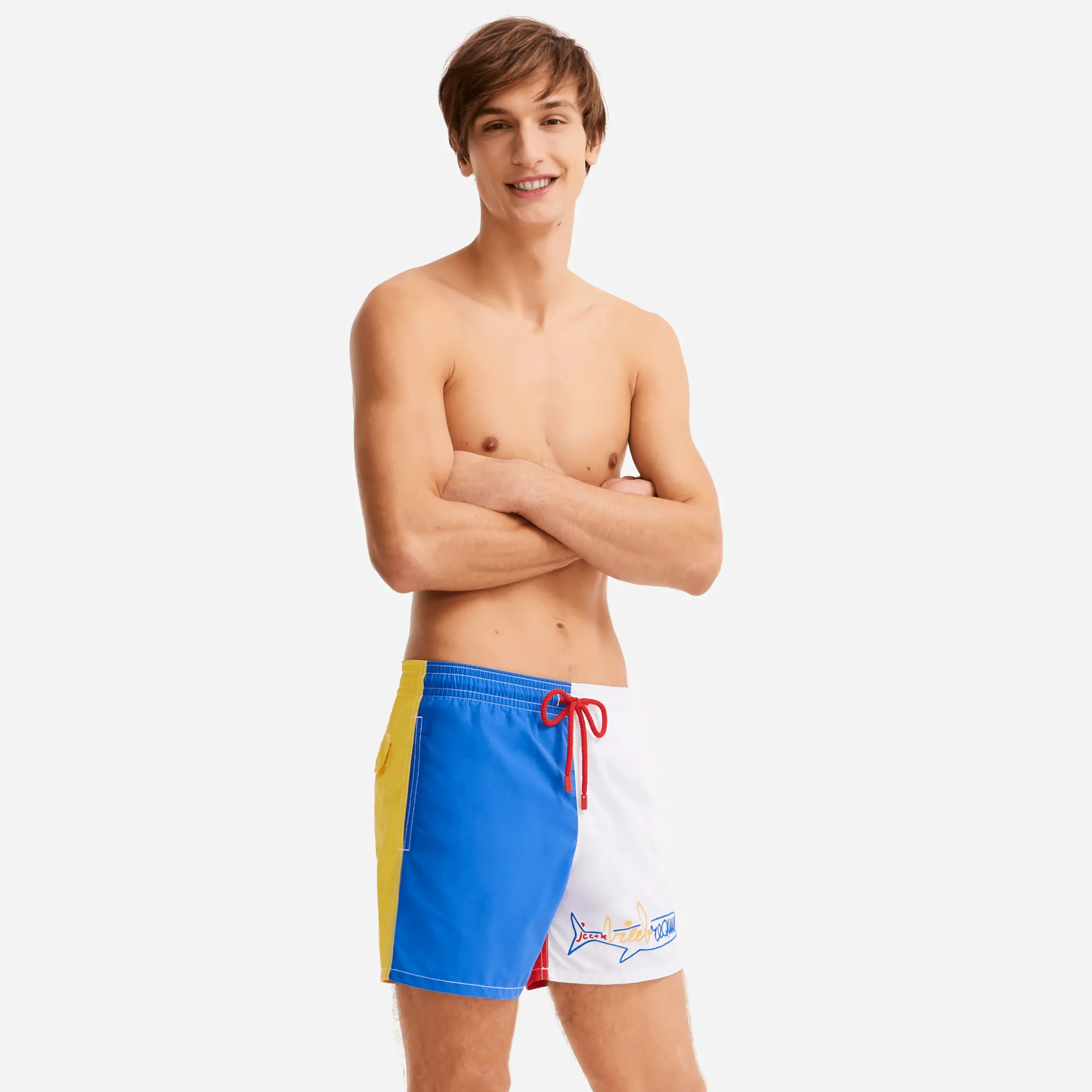 Vilebrequin Men Swimwear Multicolor Placed Embroidery Squale - X Jcc+ - Limited Edition*Men The Iconic