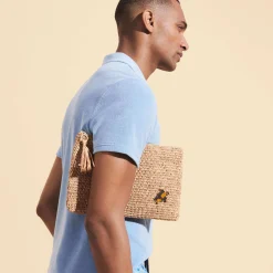 Vilebrequin Raffia Unisex Beach Pouch*Men Beach Bag & Pouches
