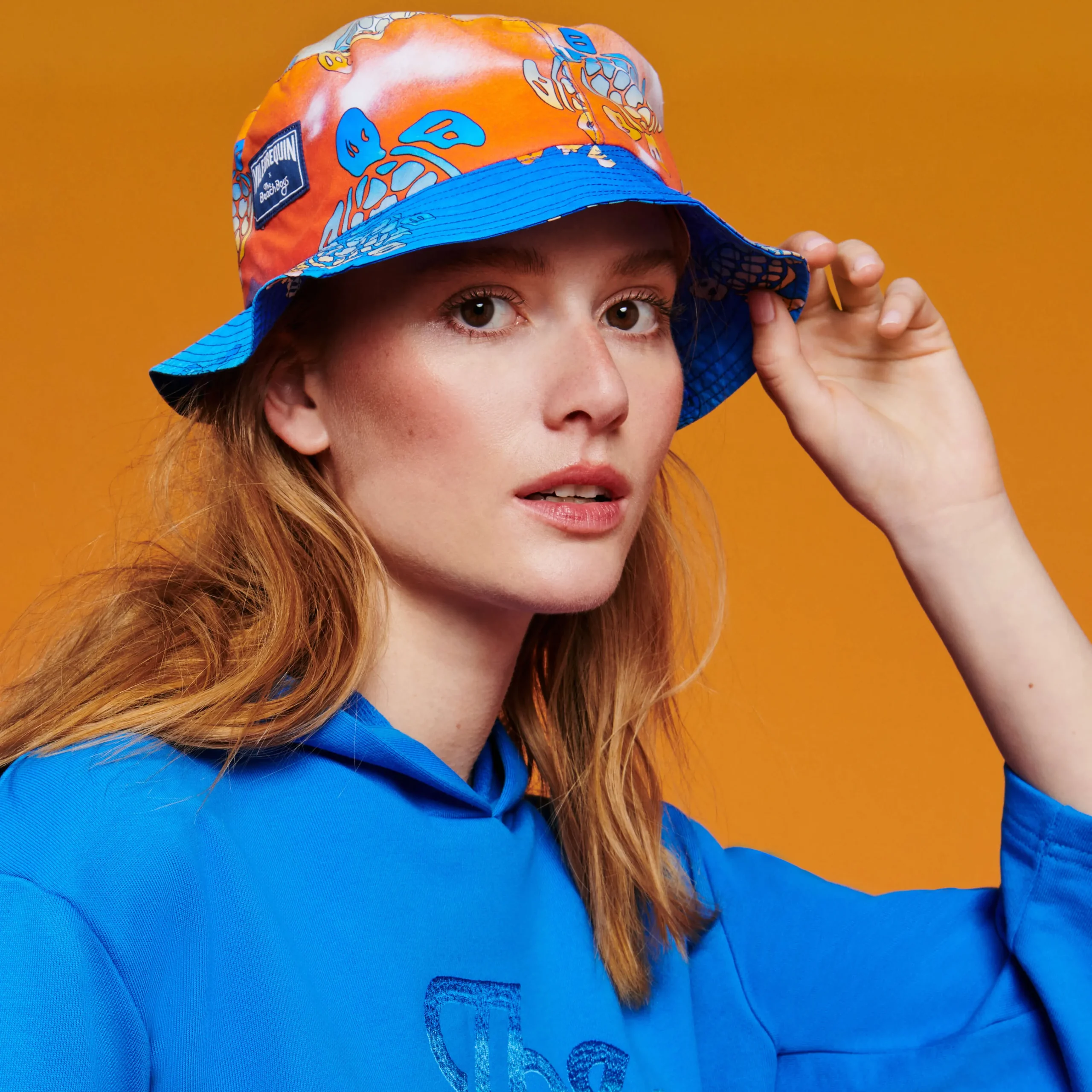 Vilebrequin Unisex Bucket Hat Ronde Des Tortues Sunset - X The Beach Boys*Men Hats