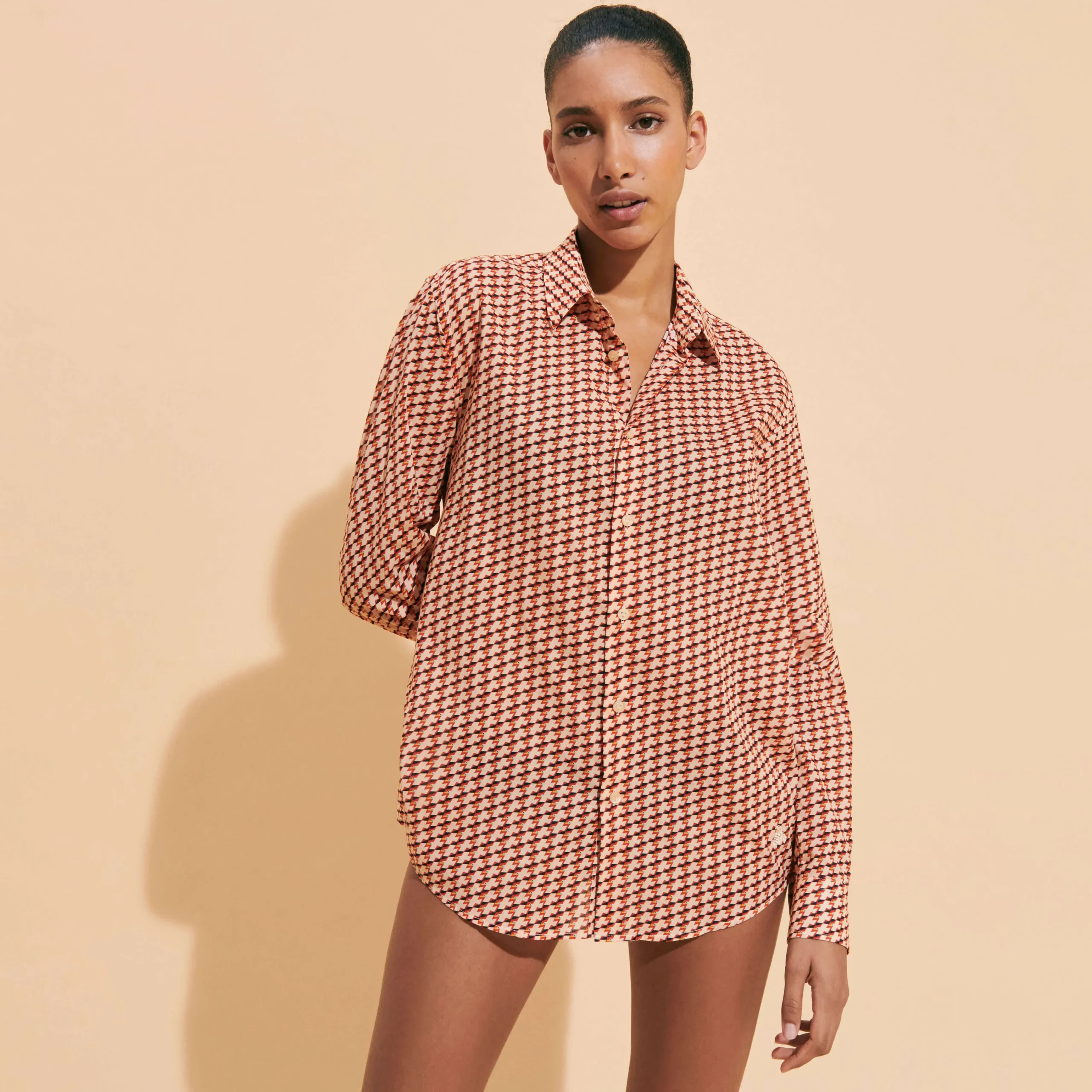 Vilebrequin Unisex Cotton Voile Lightweight Shirt Micro Mouettes*Women Shirts