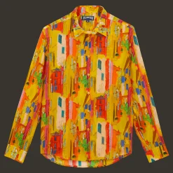 Vilebrequin Unisex Cotton Voile Lightweight Shirt Sunny Streets*Women Shirts