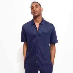 Vilebrequin Unisex Linen Bowling Shirt Solid*Women Shirts