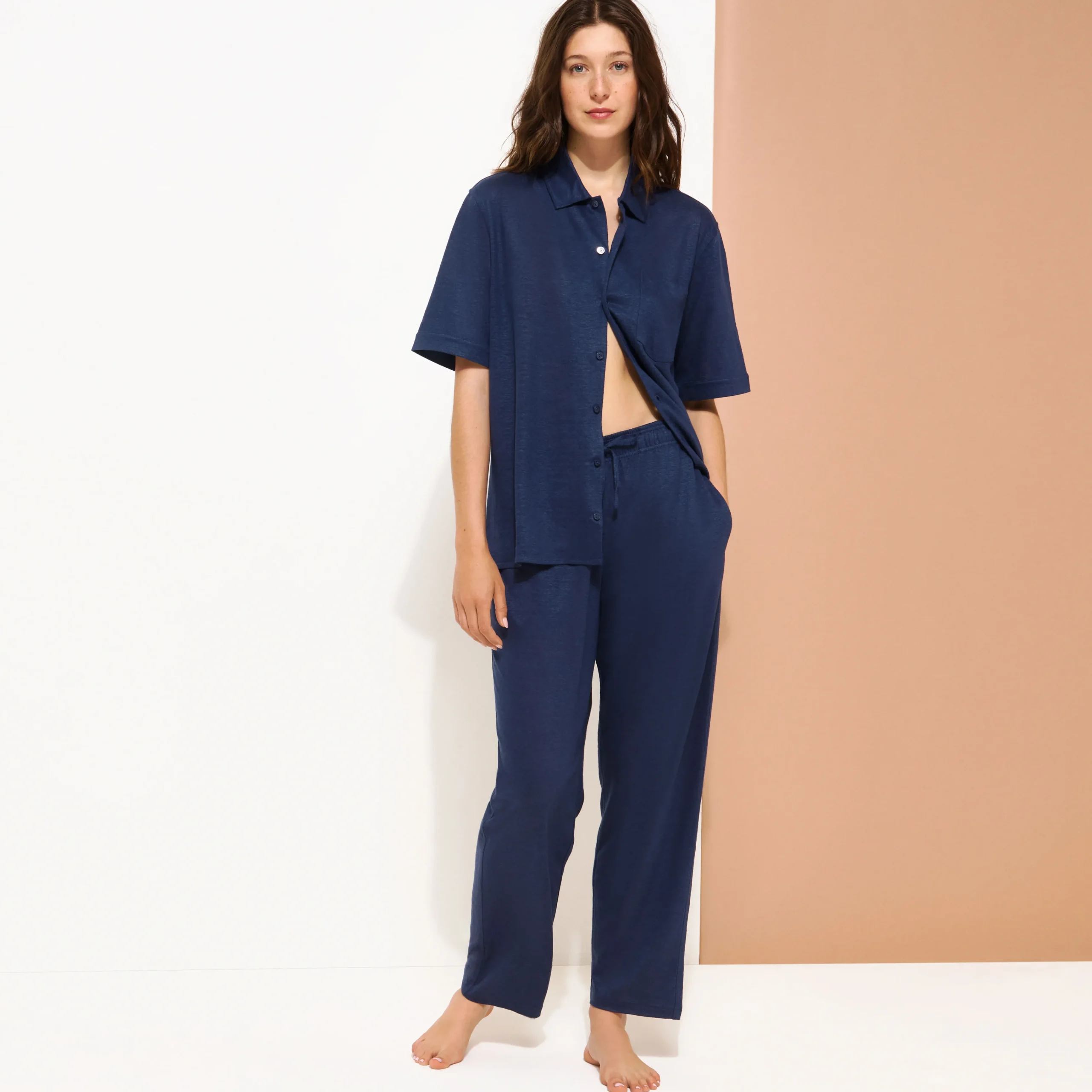 Vilebrequin Unisex Linen Bowling Shirt Solid*Women Shirts