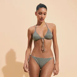 Vilebrequin Women Bikini Bottom Mini Brief To Be Tied Pocket Checks*Women Two Pieces