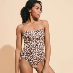 Vilebrequin Women Bustier One-Piece Swimsuit Turtles Leopard*Women One-Piece