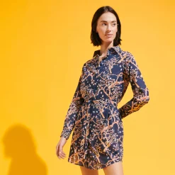 Vilebrequin Women Cotton Voile Shirt Dress Sweet Blossom*Women Dresses