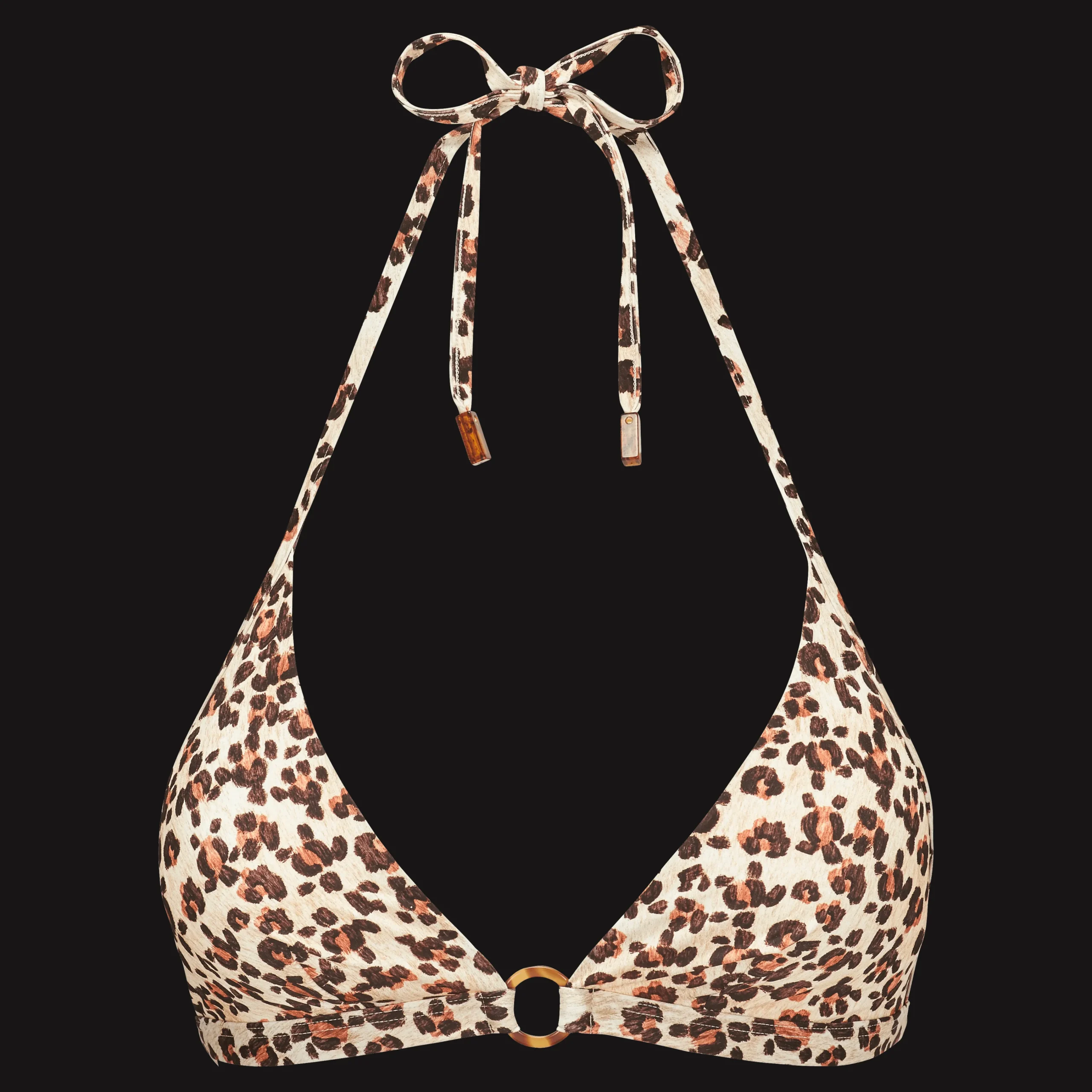 Vilebrequin Women Halter Bikini Top Turtles Leopard*Women All Tops