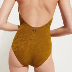 Vilebrequin Women Halter One-Piece Swimsuit Plumes Jacquard*Women One-Piece