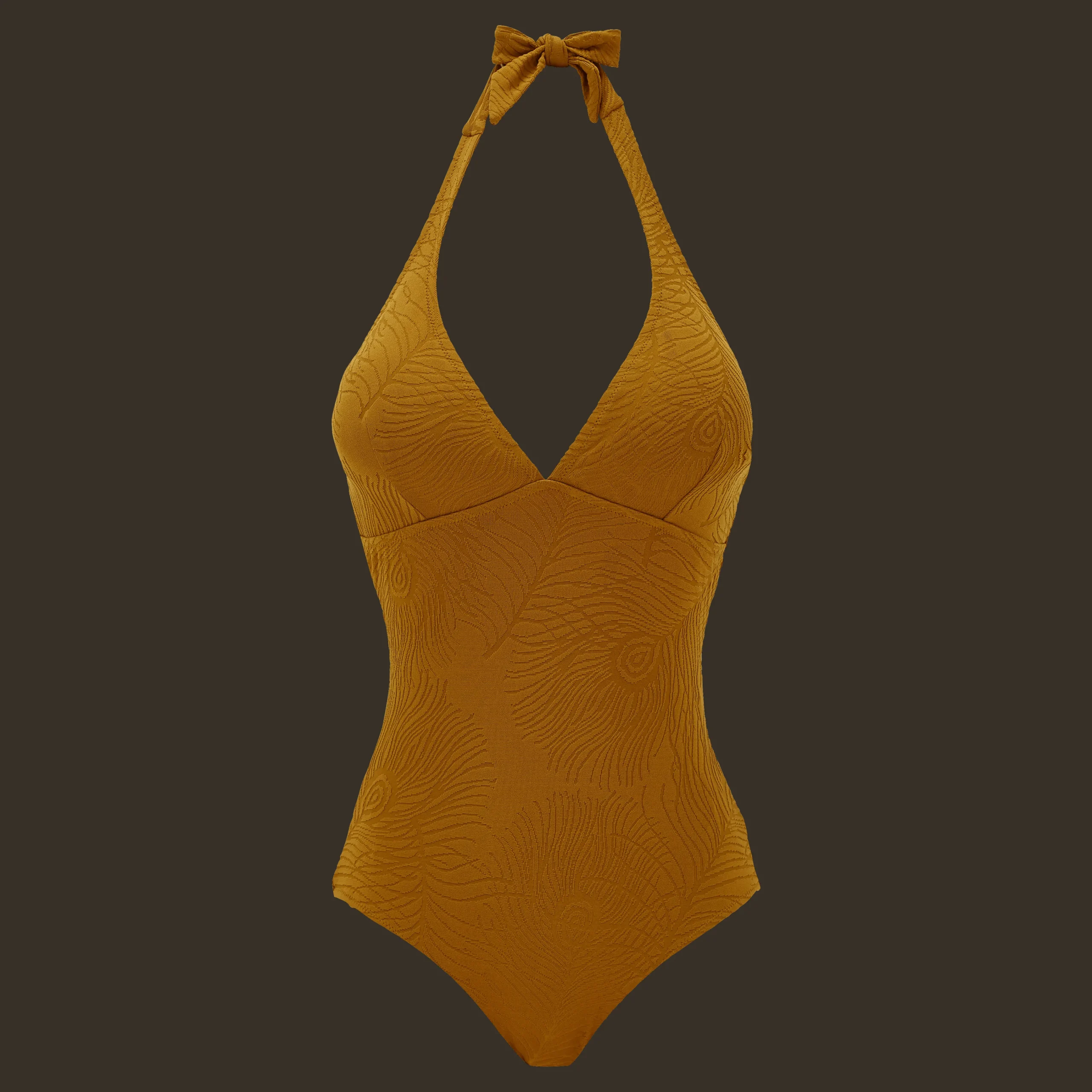 Vilebrequin Women Halter One-Piece Swimsuit Plumes Jacquard*Women One-Piece