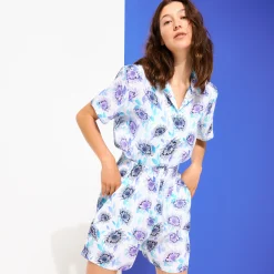 Vilebrequin Women Linen Short Sleeves Shirt Flash Flowers*Women Shirts