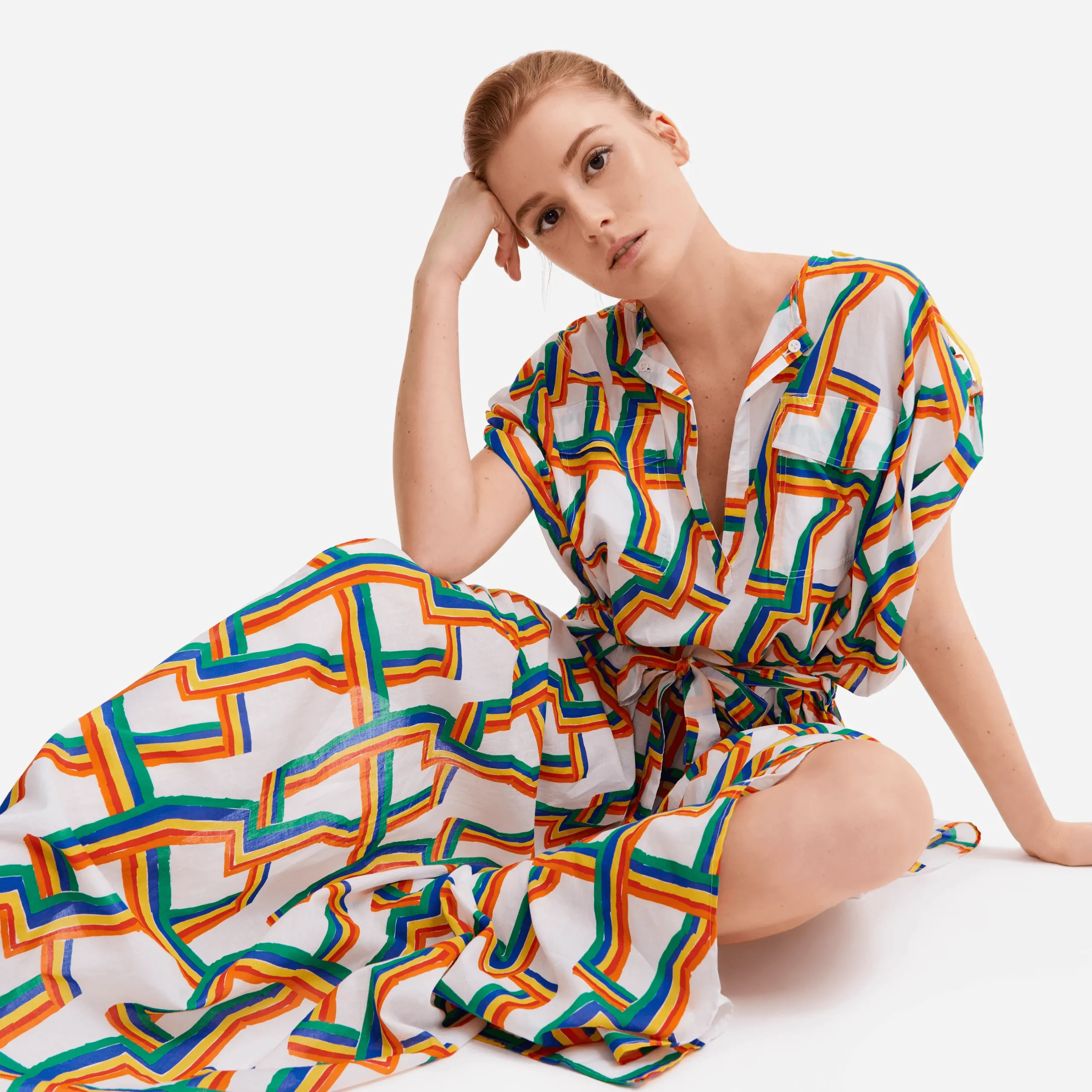 Vilebrequin Women Long Cover-Up In Cotton Voile Africain - X Jcc+ - Limited Edition*Women Cover-Ups