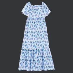 Vilebrequin Women Long Off The Shoulders Cotton Dress Flash Flowers*Women Dresses