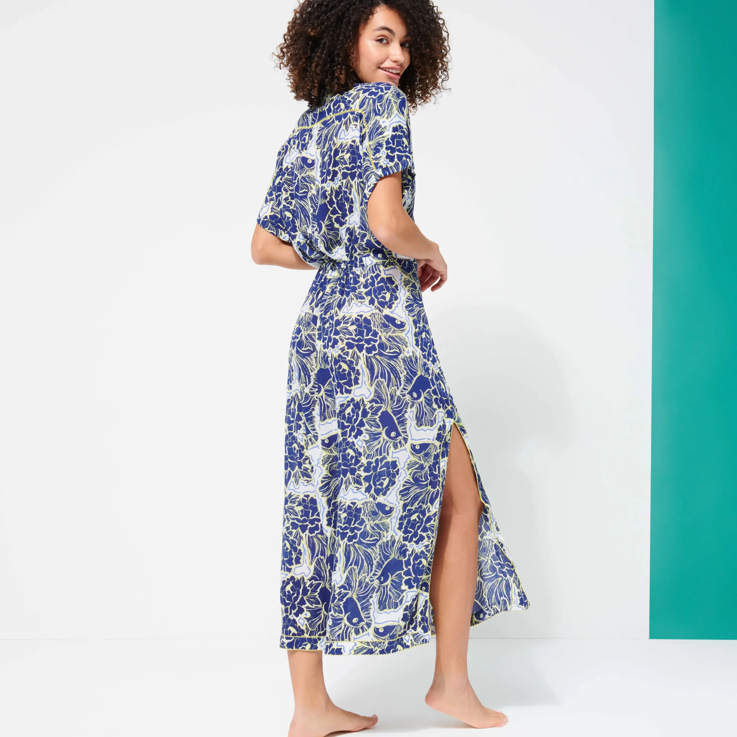 Vilebrequin Women Maxi Dress Hidden Fishes - X Poupette St Barth*Women Dresses