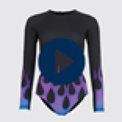 Vilebrequin Women Rashguard Long-Sleeves One-Piece Swimsuit Hot Rod 360° - X Sylvie Fleury*Women Rashguards