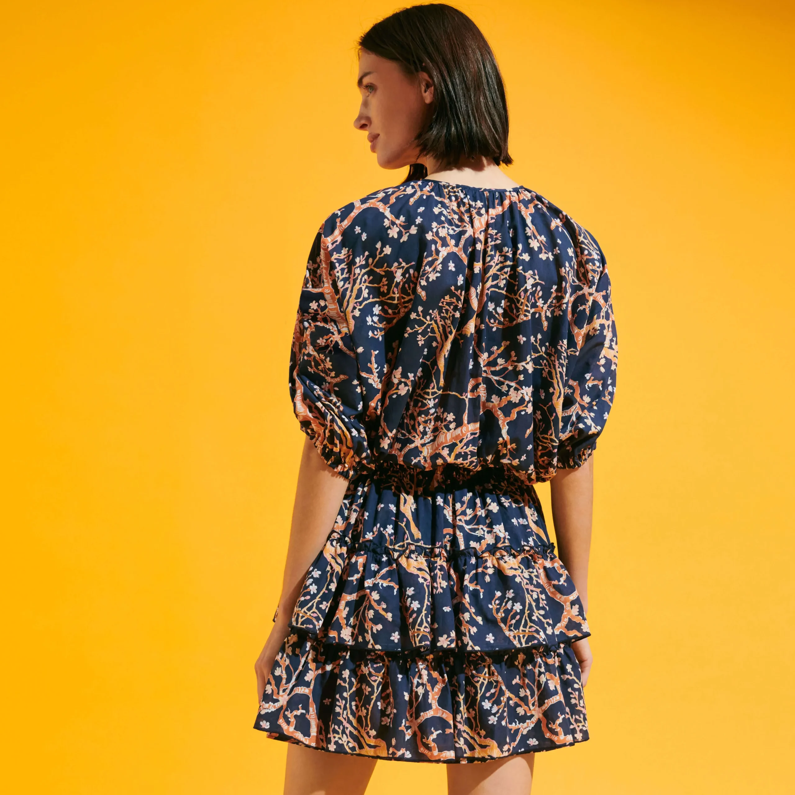 Vilebrequin Women Short Ruffles Cotton Dress Sweet Blossom*Women Dresses