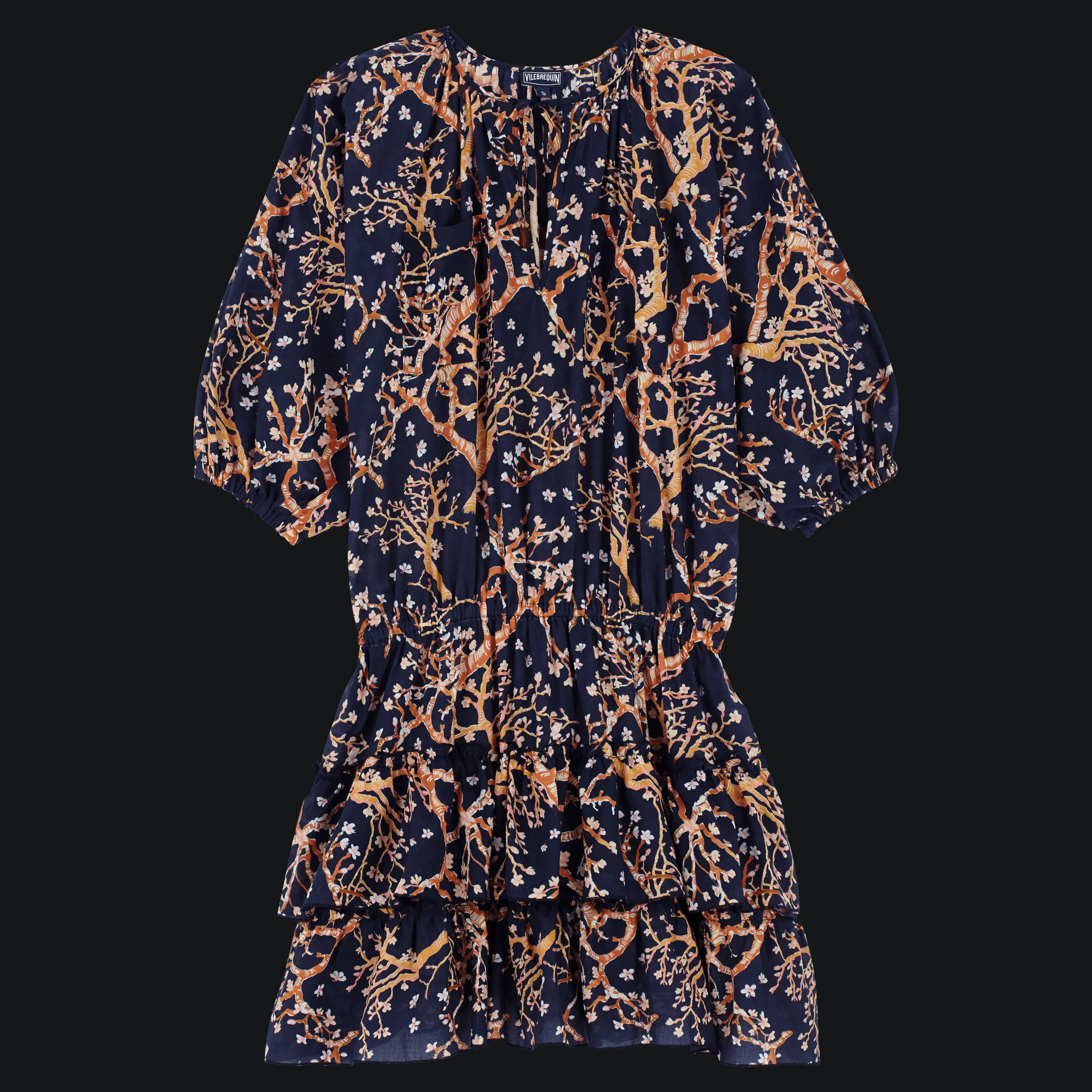Vilebrequin Women Short Ruffles Cotton Dress Sweet Blossom*Women Dresses
