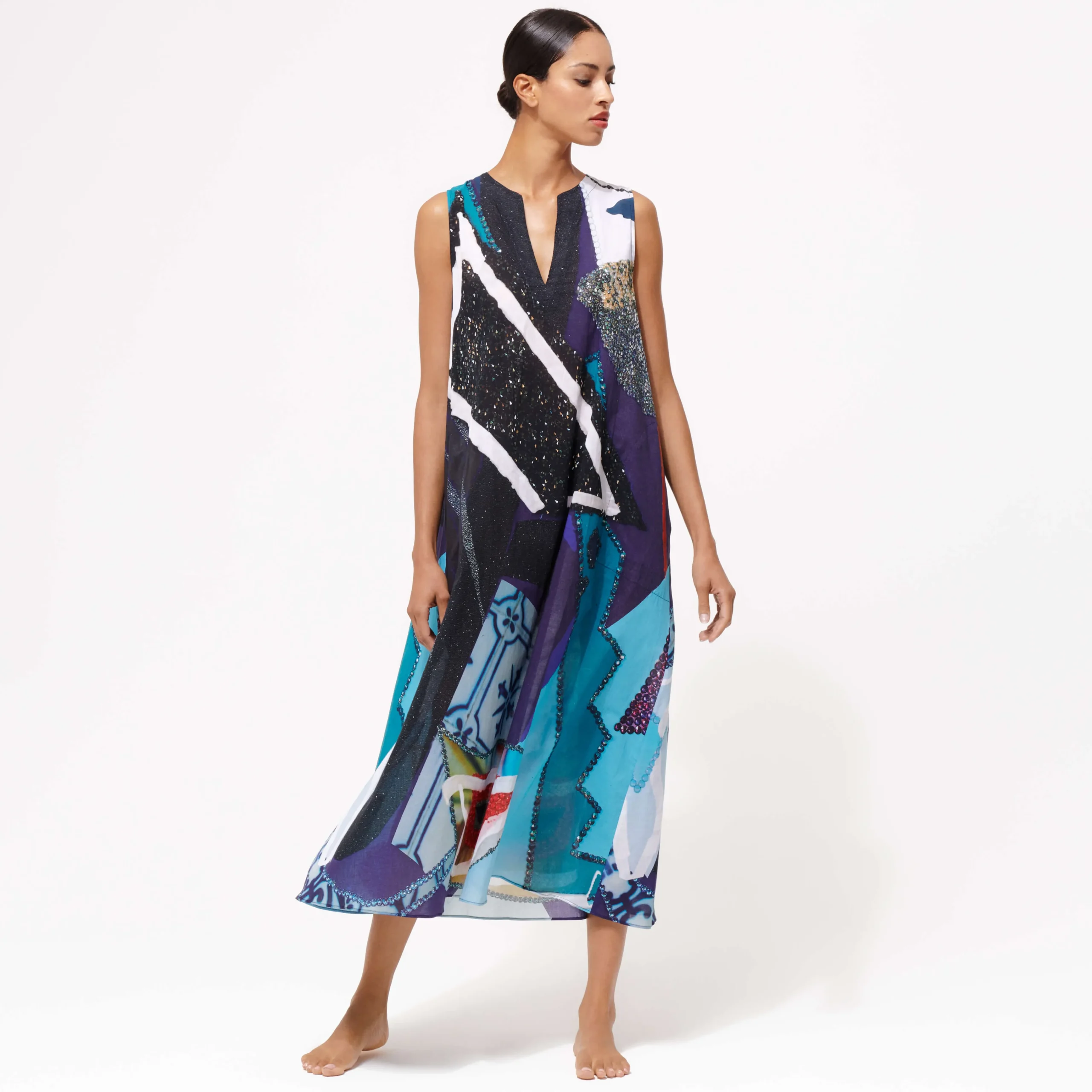 Vilebrequin Women Sleeveless Maxi Dress Envoutement - X Deux Femmes Noires*Women Cover-Ups