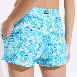 Vilebrequin Women Stretch Beach Short Flowers Tie & Dye*Women Shorties