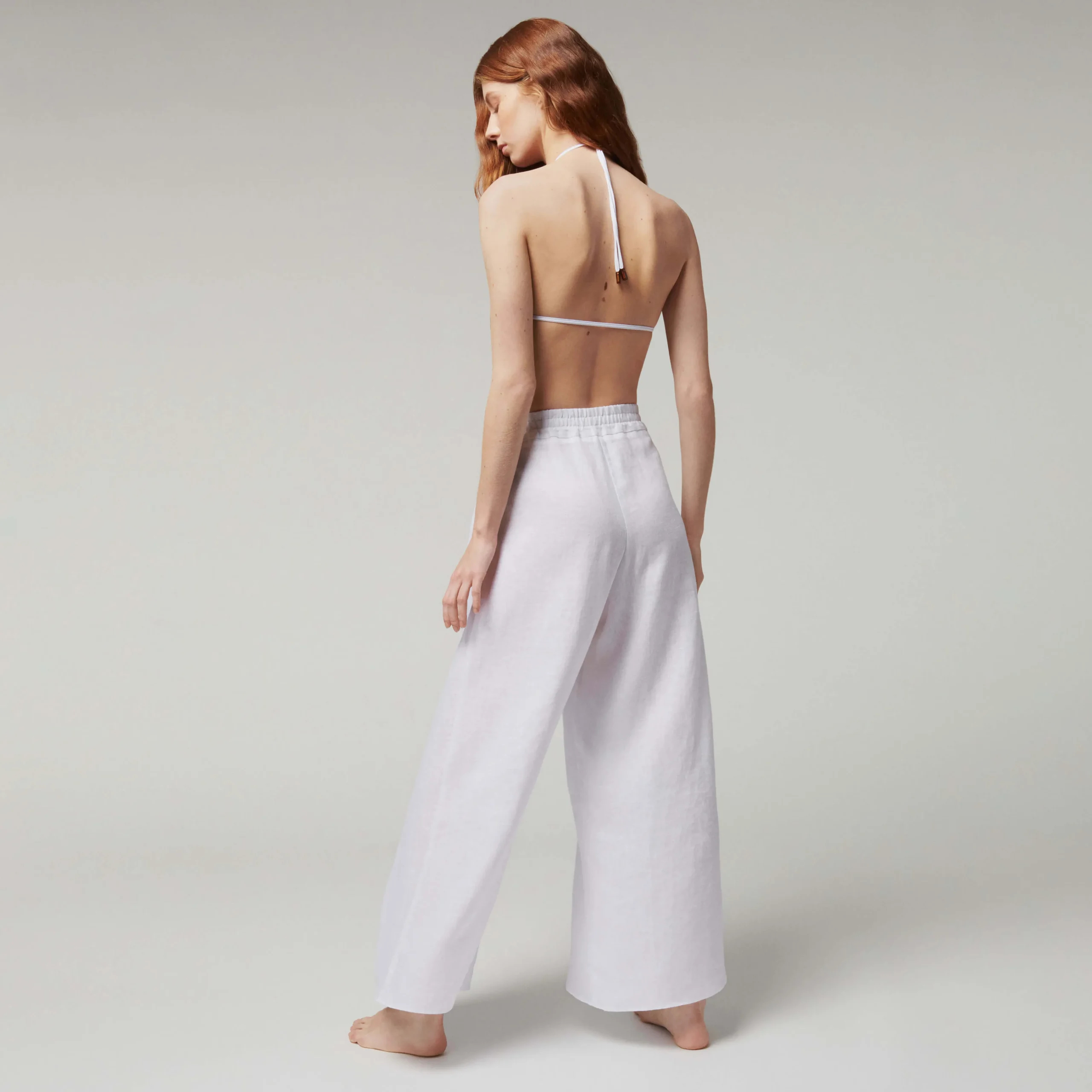 Vilebrequin Women White Linen Pants- X Angelo Tarlazzi*Women Pants