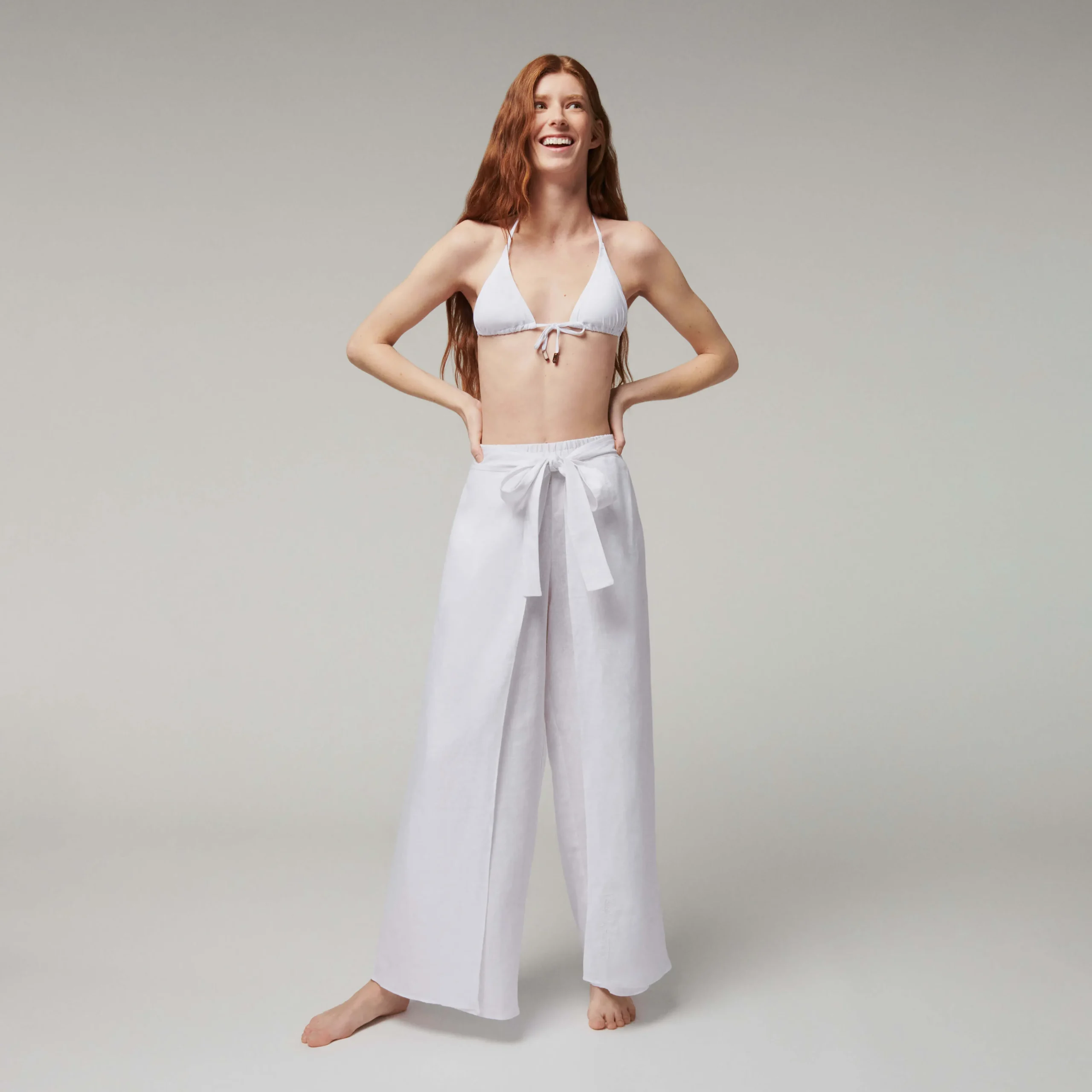 Vilebrequin Women White Linen Pants- X Angelo Tarlazzi*Women Pants