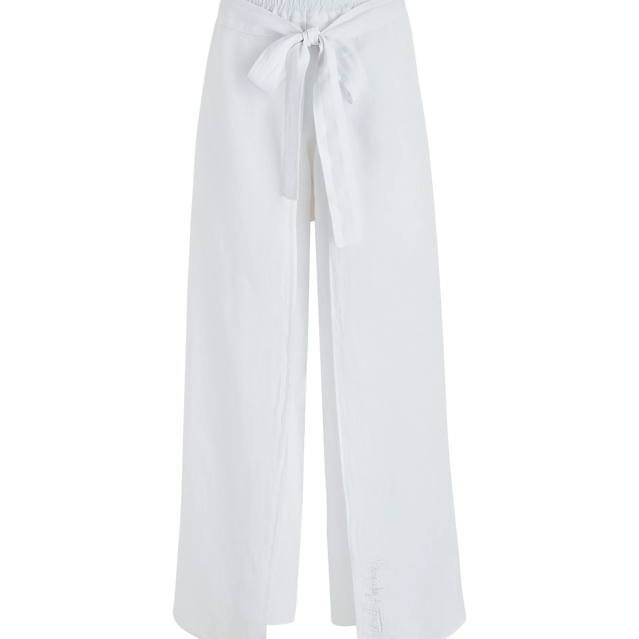 Vilebrequin Women White Linen Pants- X Angelo Tarlazzi*Women Pants
